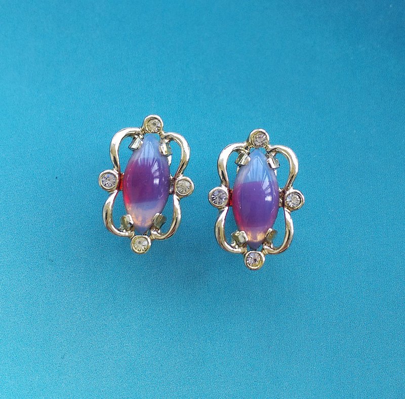Vintage Jewelry 西洋古董飾品 SARAH COV Sabrina Fair 夾式耳環 - 耳環/耳夾/耳骨夾 - 其他材質 金色