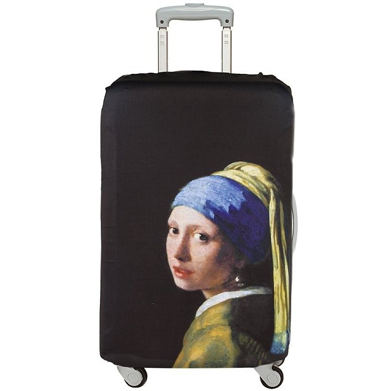 LOQI suitcase jacket / Vermeer pearl earring girl LLJVGI [L size] - กระเป๋าเดินทาง/ผ้าคลุม - เส้นใยสังเคราะห์ สีดำ