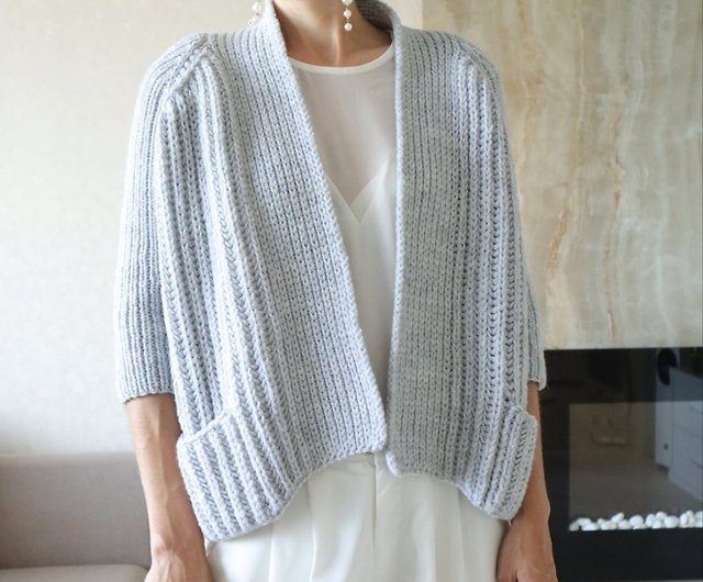手編みカーディガン ゆったりニットセータージャケット 女性用和装