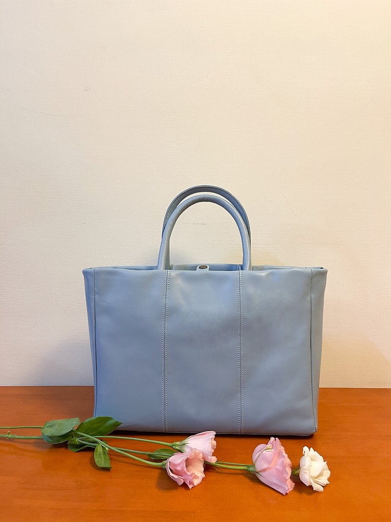 Amo Bag - Aqua Blue - Medium - Messenger Bags & Sling Bags - Genuine Leather Blue