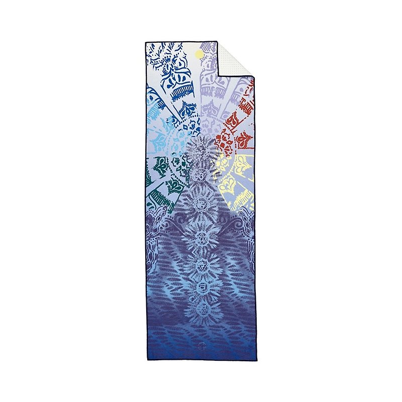 【Manduka】Yogitoes 2.0 yoga towel-Chakra Print Blue (wet and non-slip) - Fitness Accessories - Other Materials Multicolor