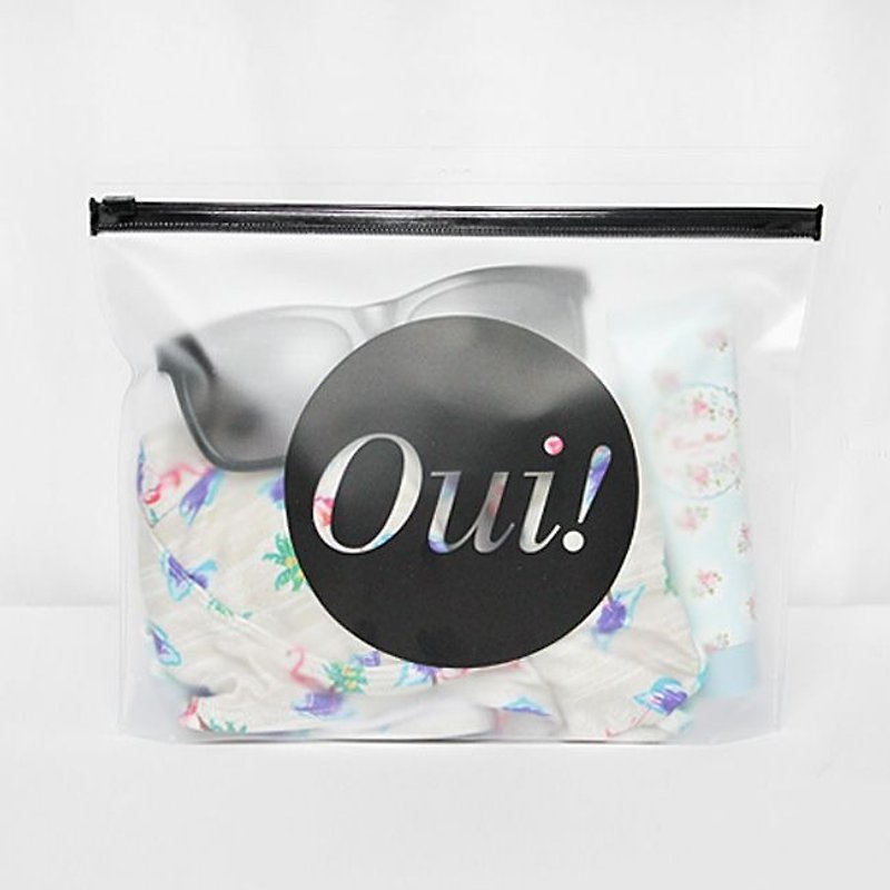 ChoCho-CLEAR TRAVEL POUCH - OUI,DMS50301 - Toiletry Bags & Pouches - Plastic Transparent