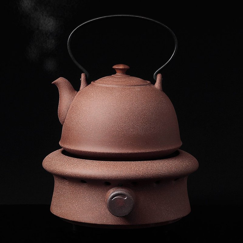 Tao Workshop│Nine-style kettle electric pottery tea stove set (without wooden cabinet) - ถ้วย - วัสดุอื่นๆ สีนำ้ตาล