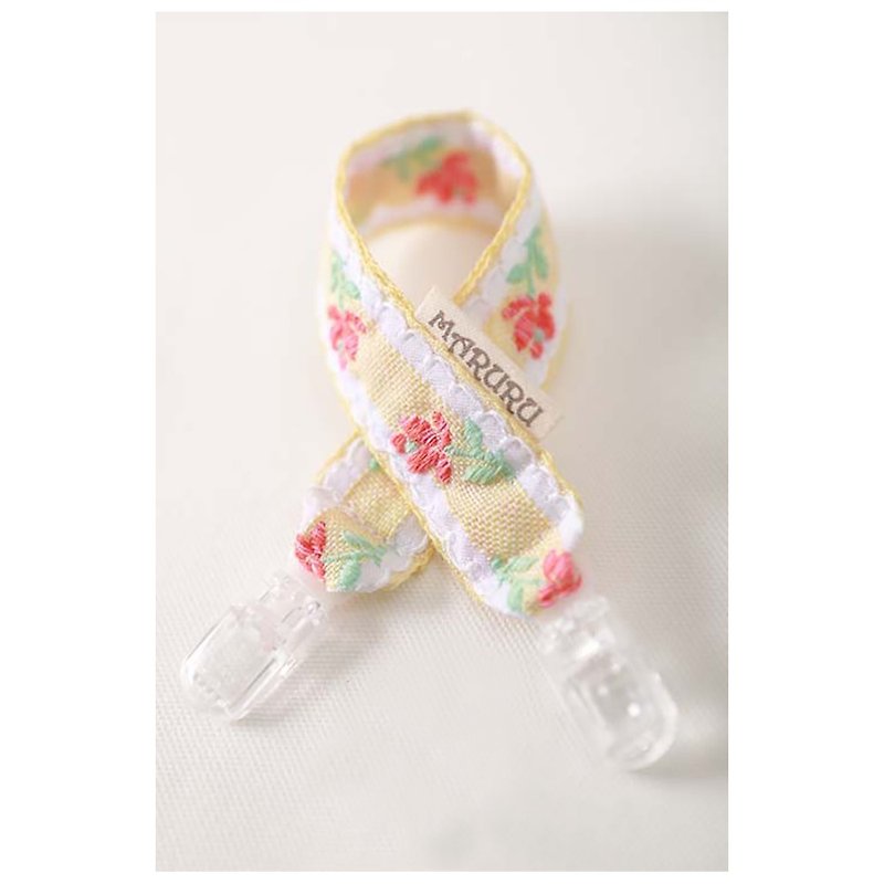 MARURU Japanese miscellaneous embroidery clothespin - Baby Bottles & Pacifiers - Cotton & Hemp White