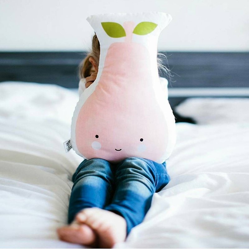 [Out of print sale] Dutch a Little Lovely Company healing pink pear pillow - หมอน - ผ้าฝ้าย/ผ้าลินิน สึชมพู