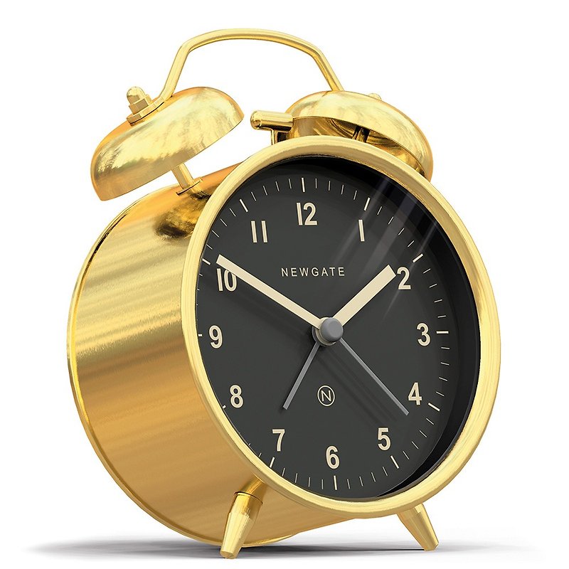 British style table clock - Charlie Bell - Brass - 9.5cm - Clocks - Copper & Brass Gold