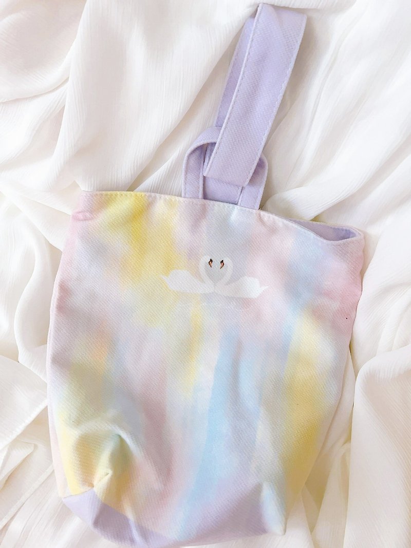 Swan small bag beverage bag - กระเป๋าถือ - ผ้าฝ้าย/ผ้าลินิน หลากหลายสี