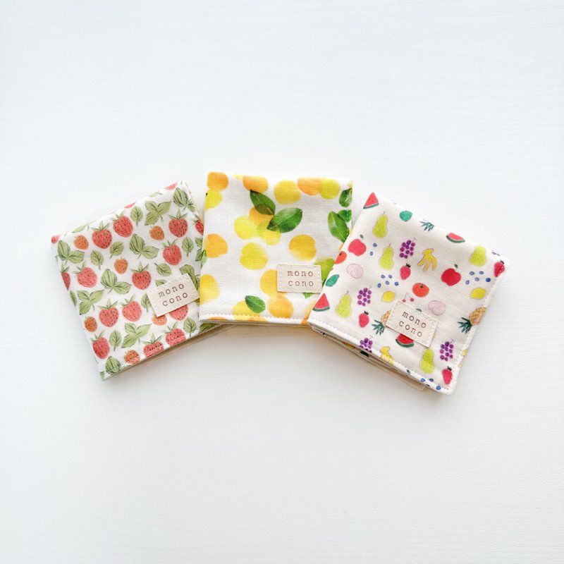 Fruit Farm A Gauze Handkerchief Made with Organic Cotton - เครื่องประดับ - ผ้าฝ้าย/ผ้าลินิน หลากหลายสี