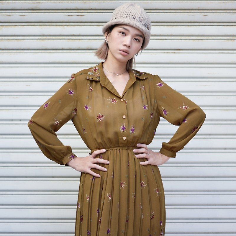 Autumn yellow | vintage dress - One Piece Dresses - Other Materials 