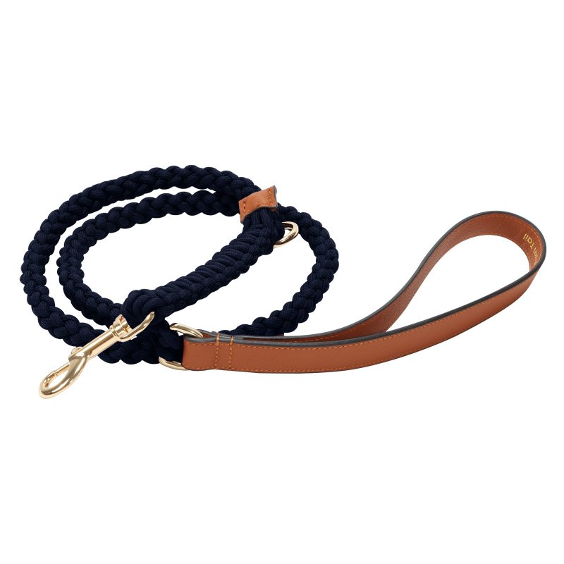 Handcrafted Engraved Leather Leash: Unleash Style, Durability, Control - Blue - Collars & Leashes - Other Man-Made Fibers Blue