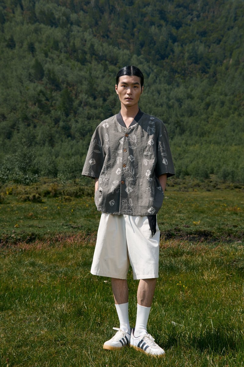 扎染短袖襯衫 - 男襯衫/休閒襯衫 - 棉．麻 