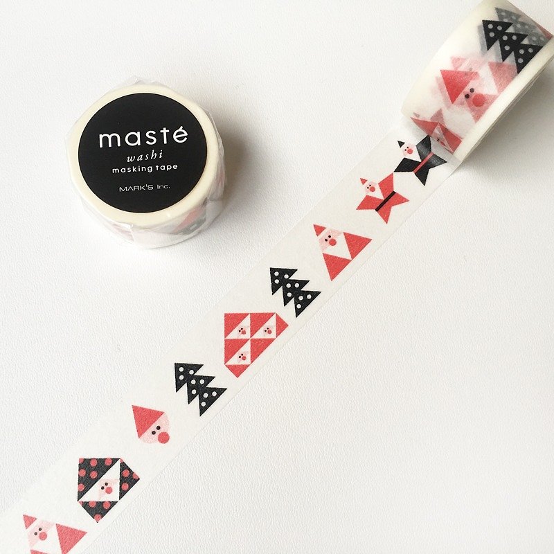 Maste Xmas and paper tapes (Triangle Santa (MST-MKT170-A)) - Washi Tape - Paper Red