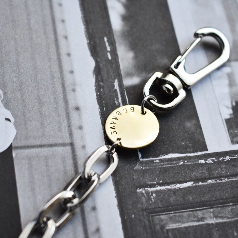 ZHU. Hand-typing key ring (Valentine's Day gift / typing / custom / anniversary / self-promised / gift) - Keychains - Other Metals 