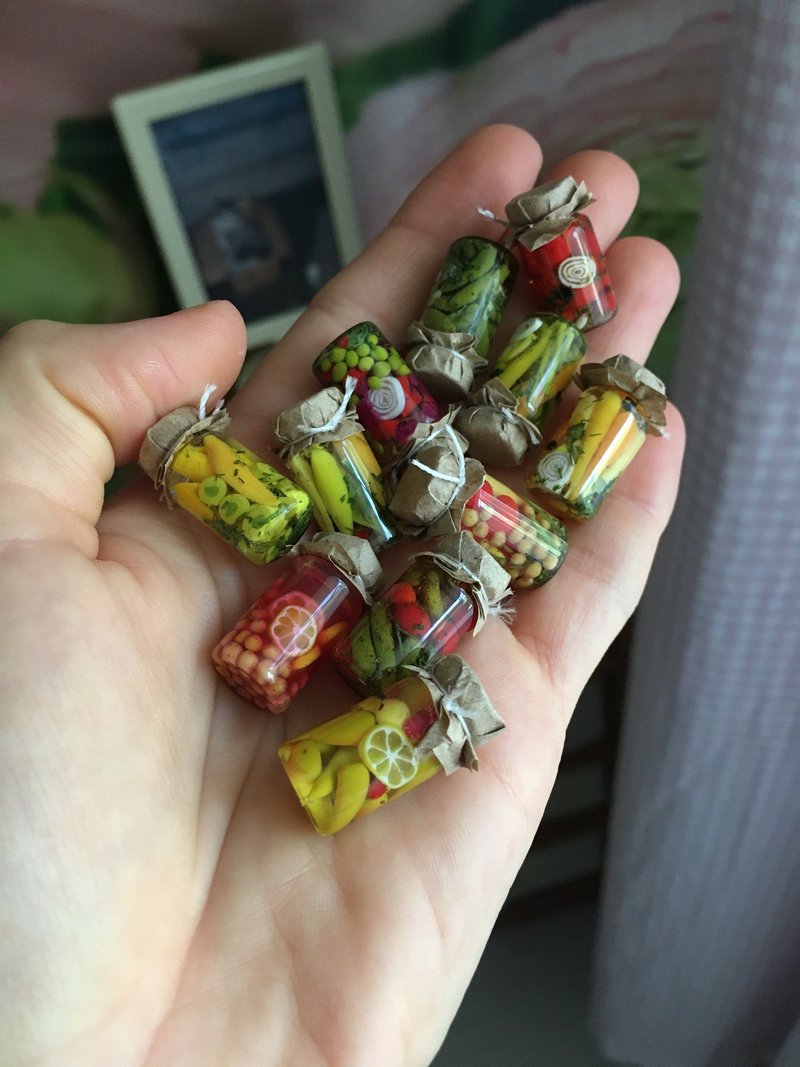Miniatures jars scale 1:12 20 pc - 公仔/玩偶 - 其他材質 多色