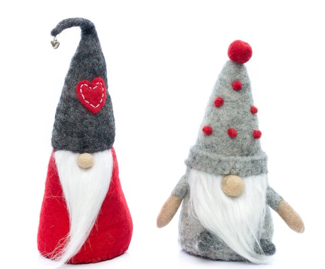 クリスマスの飾り - 羊毛フェルト クリスマスの小人家族