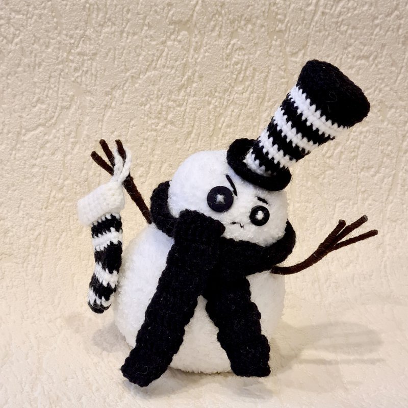 Digital Crochet Pattern PDF - Gothic Snowman - DIY Tutorials ＆ Reference Materials - Other Materials 