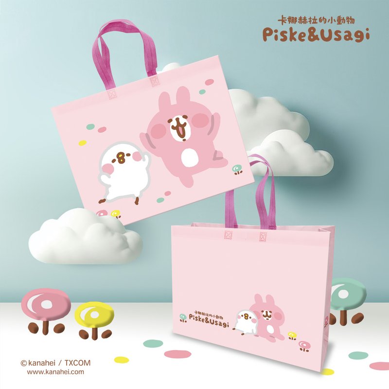 [Taiwan] kanahei Kanahei's small animal 18L non-woven environmentally friendly shopping bag - Handbags & Totes - Other Materials Pink