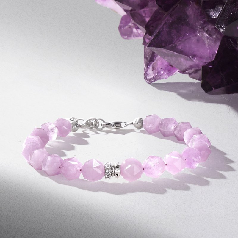 Women's Beaded Bracelet with Kunzite Bracelets - Bracelets - Crystal Pink