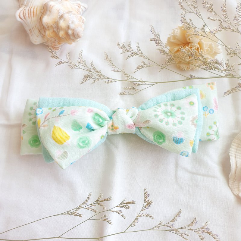 Mint Vanilla Baby Headband - ของขวัญวันครบรอบ - ผ้าฝ้าย/ผ้าลินิน สีเขียว