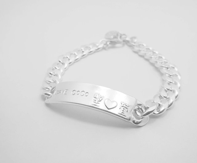 刻印有り SILVER 925 BRACELET Pure S925 Sterling Silver 925 Chain 10mm Double Wheat Link