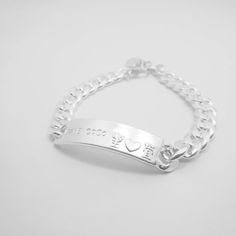 Z41 (knockable) 925 sterling silver bracelet. Constellation symbols. Customized English letters and numbers. Royal craftsman knocking ornaments - สร้อยข้อมือ - เงินแท้ สีเงิน