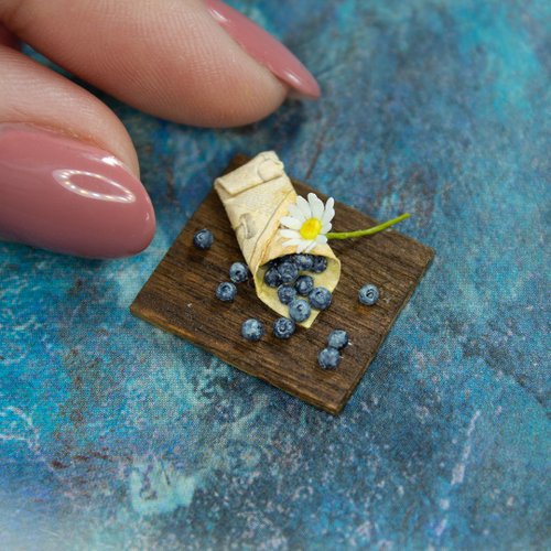 Rina Vellichor Miniatures TUTORIAL Miniature blueberry with polymer clay | Digital product | PDF + video