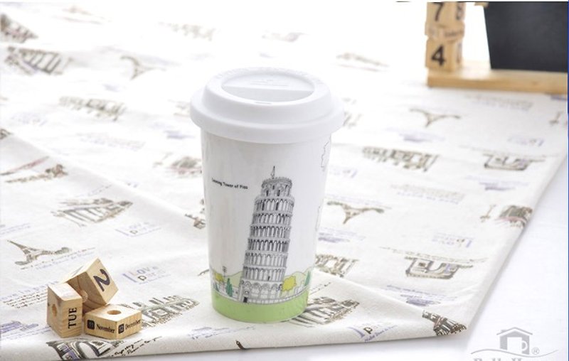 JB Design I'm not a paper cup~ Pisa Tower in Sienna, Italy - Mugs - Porcelain 
