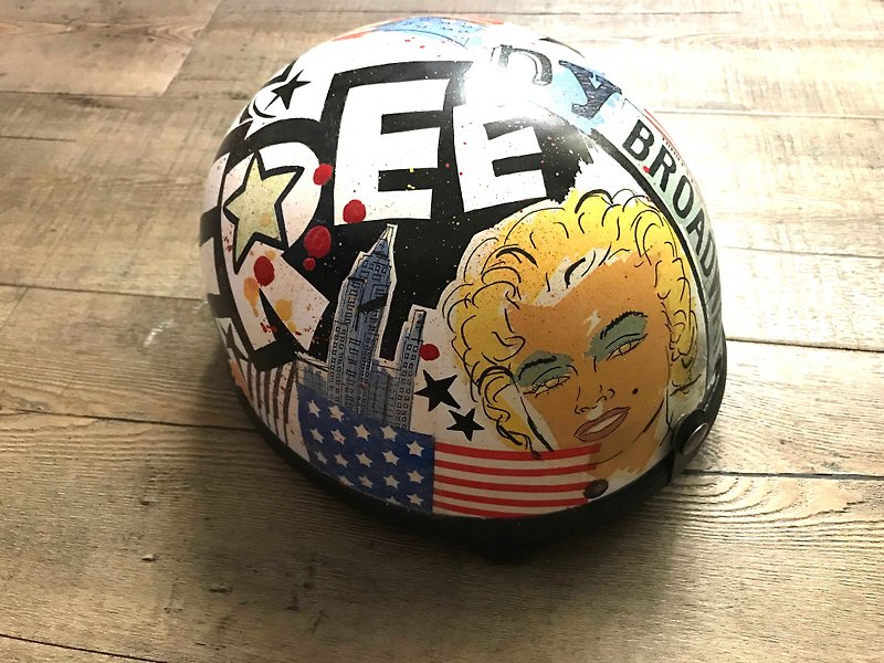 POPO│は、無料の新York││ヘルメットを塗装しました - ヘルメット - プラスチック 多色