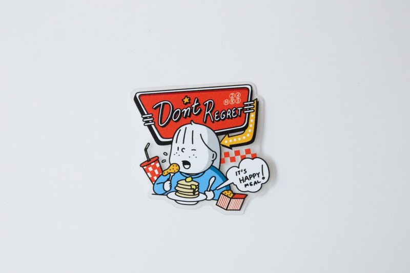 STICKER PIECE - DON'T REGRET IT'S HAPPY MEAL - Stickers - Paper Blue