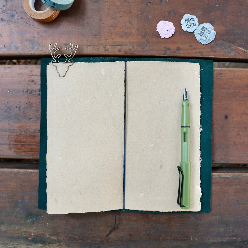 Handmade Notebook (Sand Brown)/Traveler's Notebook Refill(regular size) - สมุดบันทึก/สมุดปฏิทิน - กระดาษ สีกากี
