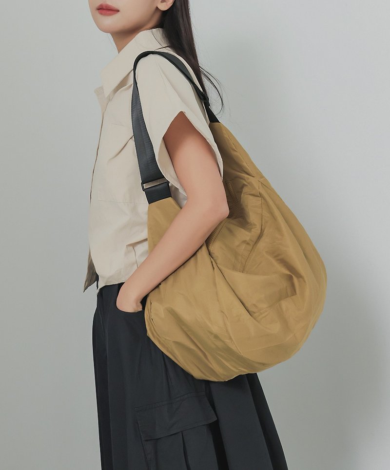 supportrole cloud ruffle shoulder bag Khaki - Handbags & Totes - Other Man-Made Fibers Yellow