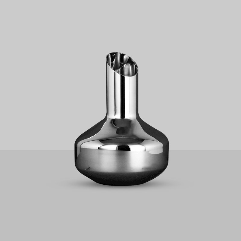 ZACCA - MASS Sculptural Vase - เซรามิก - สแตนเลส สีเงิน