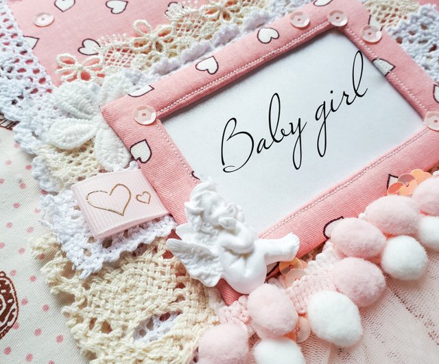 Beautiful Baby Girl Pink Photo Album With Gold Script 