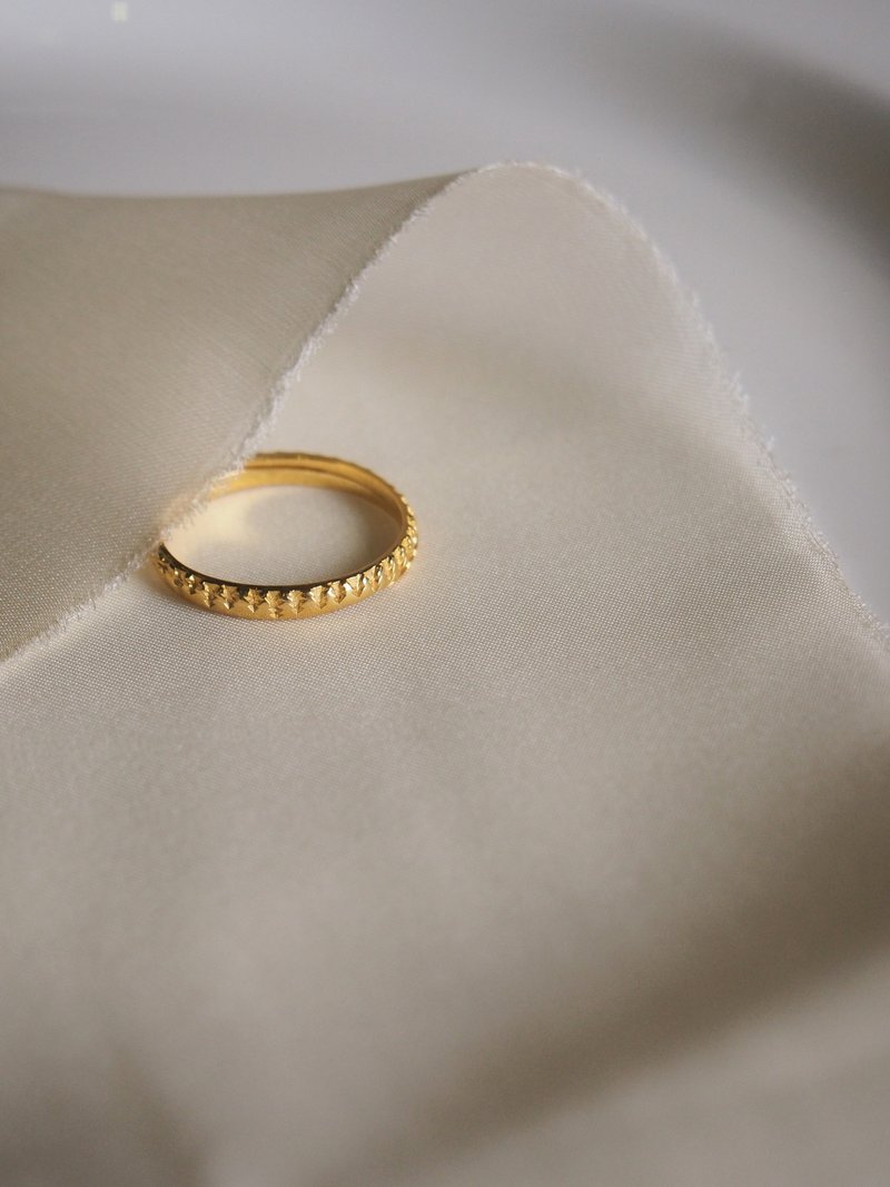 Wild Forest Stacking Ring, Sterling Silver, Forest Ring. - 戒指 - 純銀 金色