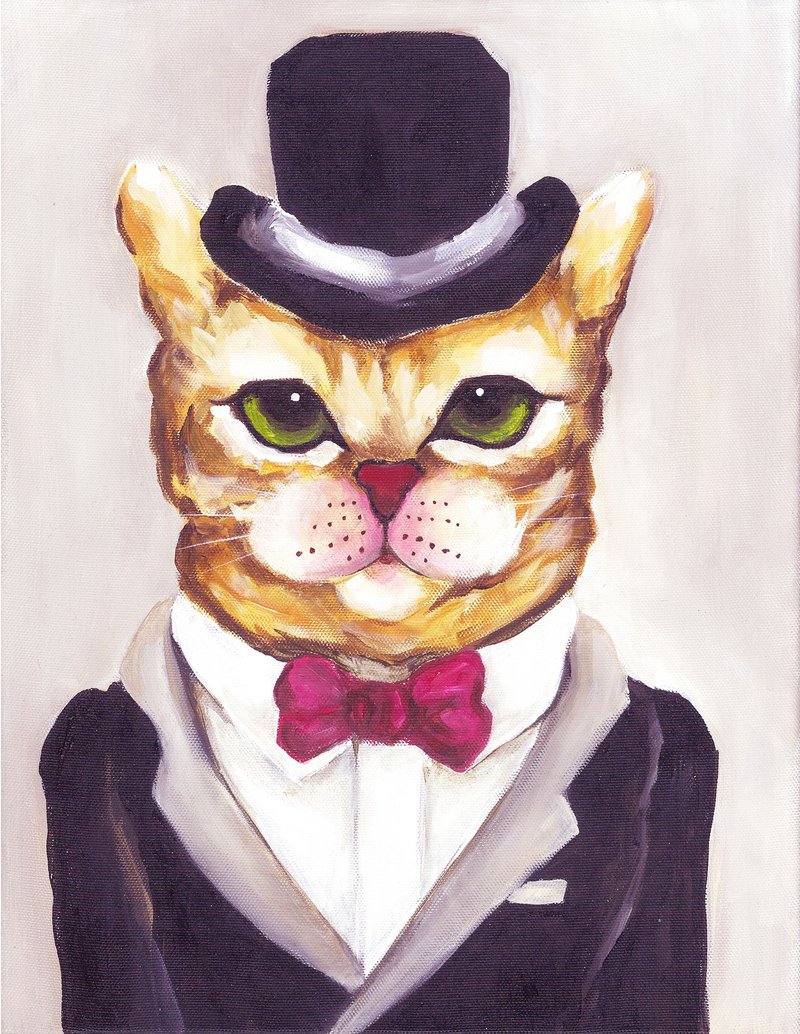 ✪Gentleman cat✪ Good friend postcard/card - Cards & Postcards - Paper 