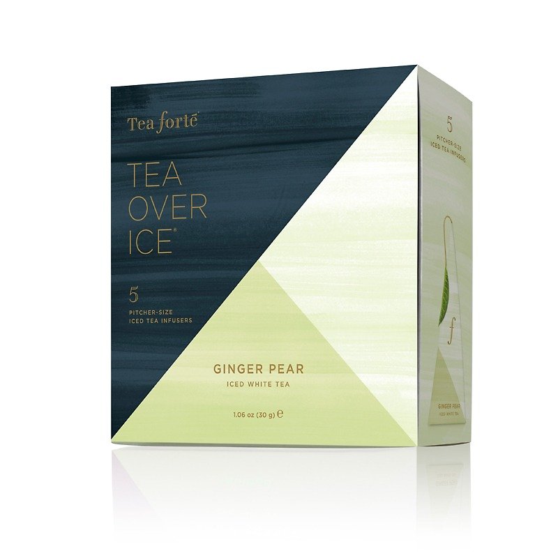 Tea Forte 5 into the pyramid-shaped tea bags silk ice wine - white ginger pear iced tea Iced Ginger Pear - Tea - Fresh Ingredients 
