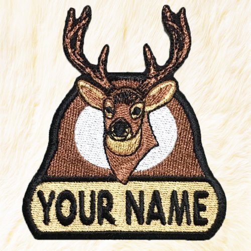 24PlanetsStudio Deer Personalized Iron on Patch Your Name Your Text Buy 3 Get 1 Free