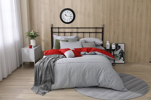 家適居家寢飾生活館 星座系列-獅子座-床包兩用被床組-100%300織精梳棉