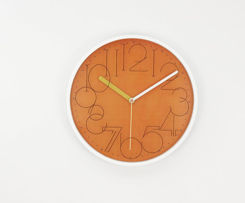 壁掛時計-橙之華 & 秋分綠 - 時鐘/鬧鐘 - 塑膠 橘色