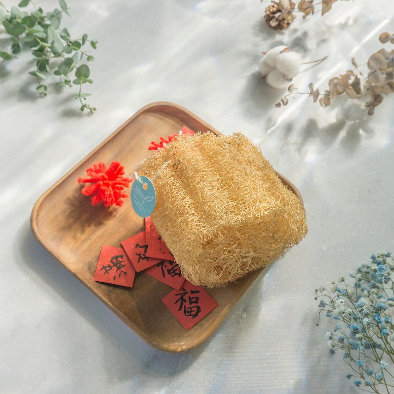 Natural environmentally friendly loofah/caigua cloth, friendly smallholders, environmentally friendly first choice for practical wedding small things event gifts - เครื่องครัว - พืช/ดอกไม้ สีน้ำเงิน
