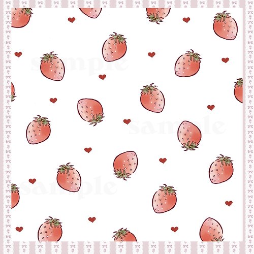 aisu-handmade strawberry tracing paper