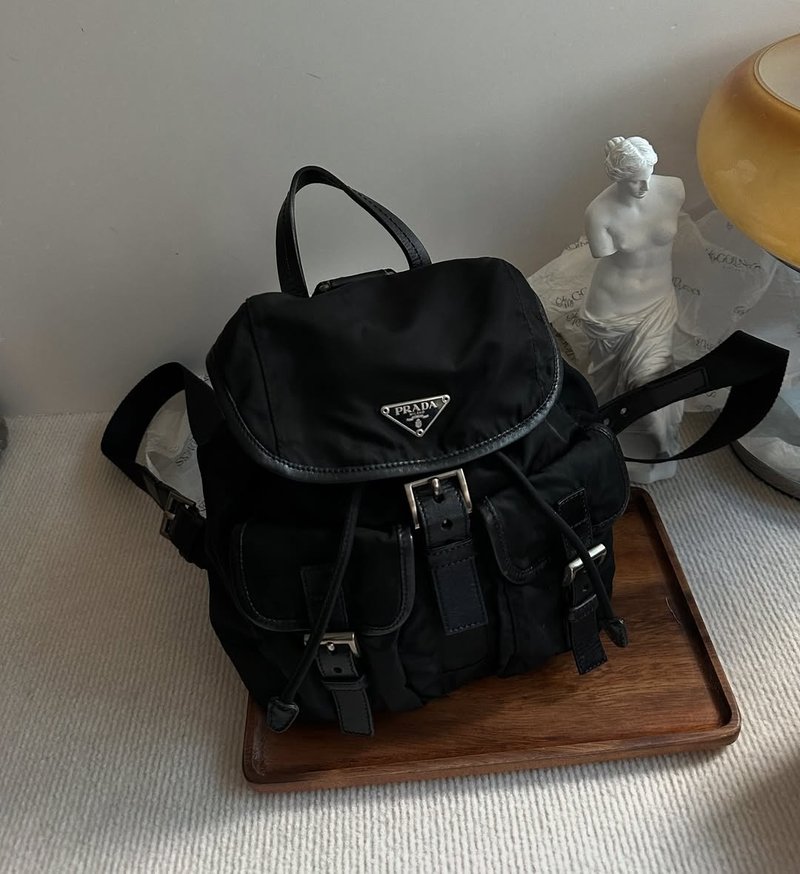 Second-hand bag Prada Prada leather backpack - Backpacks - Nylon Black