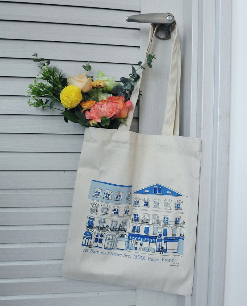 Paris Tote Bag - กระเป๋าถือ - ผ้าฝ้าย/ผ้าลินิน 