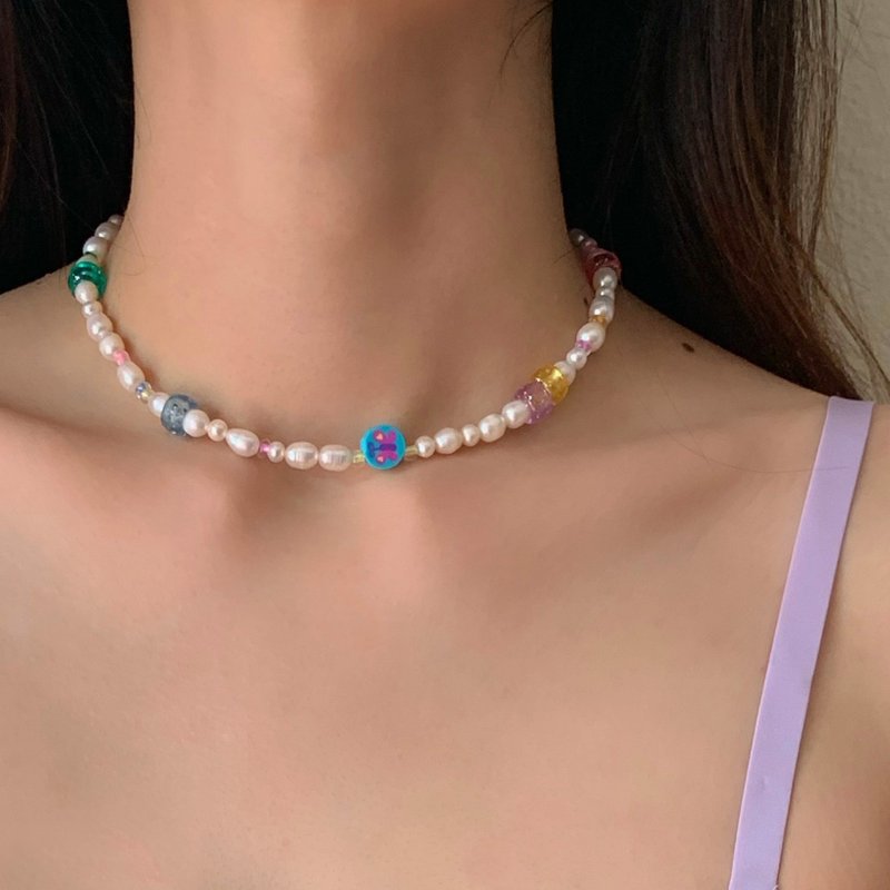FUN BUN NECKLACE - 項鍊 - 珍珠 