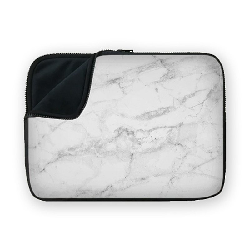 White marble waterproof shock-absorbing laptop bag BQ7-MSUN16 - กระเป๋าแล็ปท็อป - วัสดุอื่นๆ 