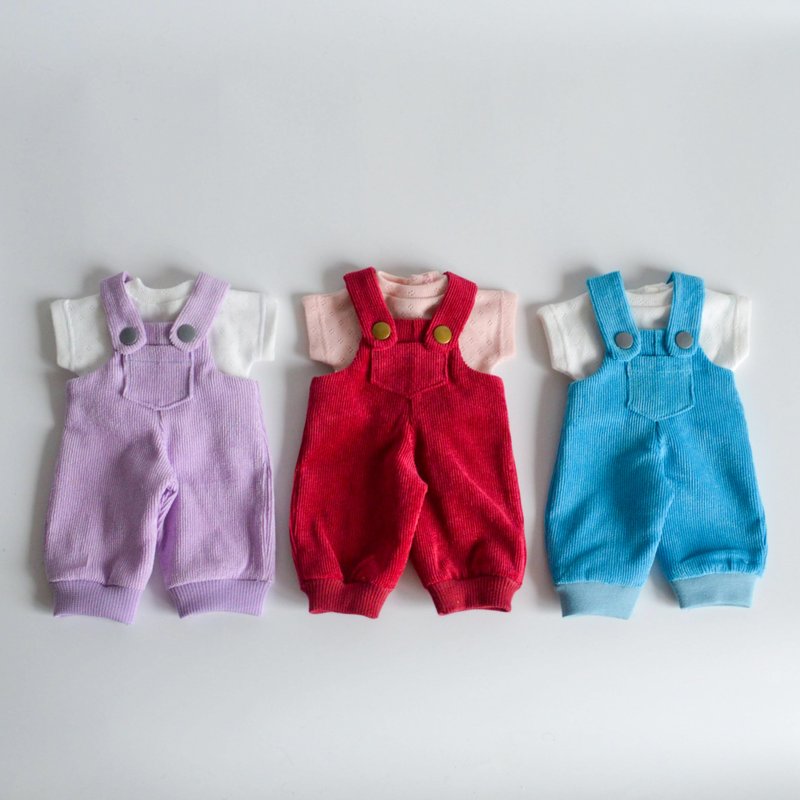 Set of clothes for 12inches (30cm) waldorf doll - doll jumpsuit - ของเล่นเด็ก - ผ้าฝ้าย/ผ้าลินิน 