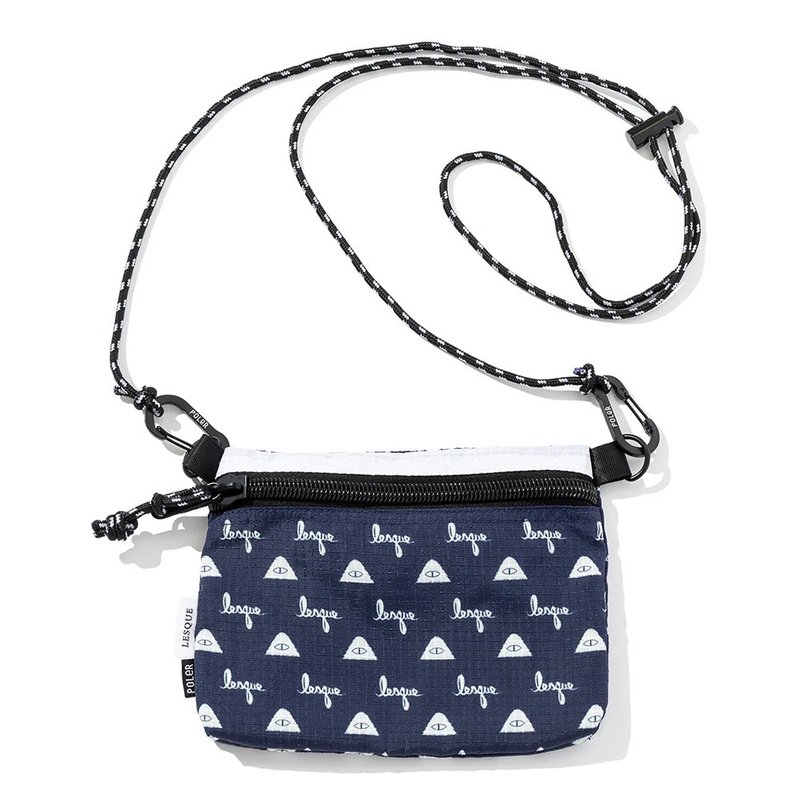 日本Poler x Lesque Stuffable Pouch 聯名輕便袋收納包 / 印花藍 - 側背包/斜背包 - 聚酯纖維 藍色