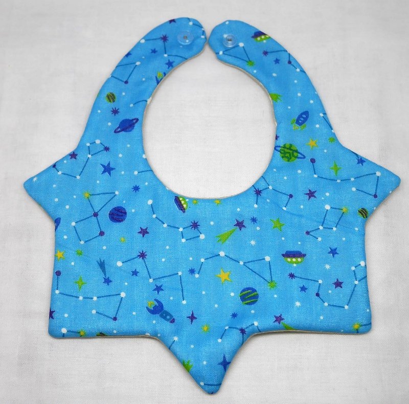 Japanese Handmade 8-layer-gauze Baby Bib - Other - Cotton & Hemp Blue