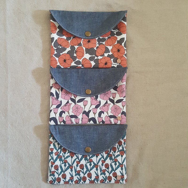 [Not shy] Sanitary cotton pouch - Garden series - กระเป๋าเครื่องสำอาง - ผ้าฝ้าย/ผ้าลินิน 