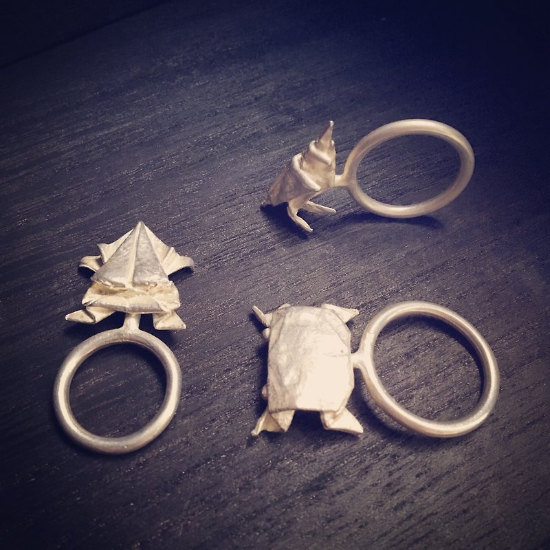 Origamini Frog / Shrimp / Crab Silver Ring Series Frog / Shrimp / Crab 925Silver ring - General Rings - Other Metals Silver